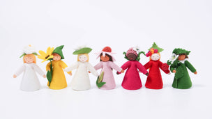 new summer 2024 collection of felt flower fairies from Ambrosius | © Conscious Craft