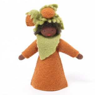 Large Felt Fairy Hazelnut Father Dark Skin Tone | © Conscious Craft