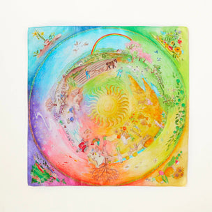 Sarah's Silk Medium Playsilk Around the Farm | Conscious Craft