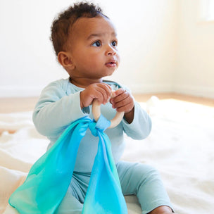Sarah's Silk  | Silk & Wood Teether Sea | Conscious Craft