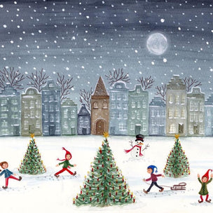 Postcard | Christmas Skating