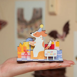 Dapple & Dot Pop Out Card | Happy Birthday Dog