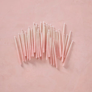 Small Pink Ombre Beeswax Party Candles