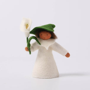 Large Calla Lily felt flower fairy | © Conscious Craft