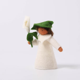 Large Calla Lily felt flower fairy | © Conscious Craft