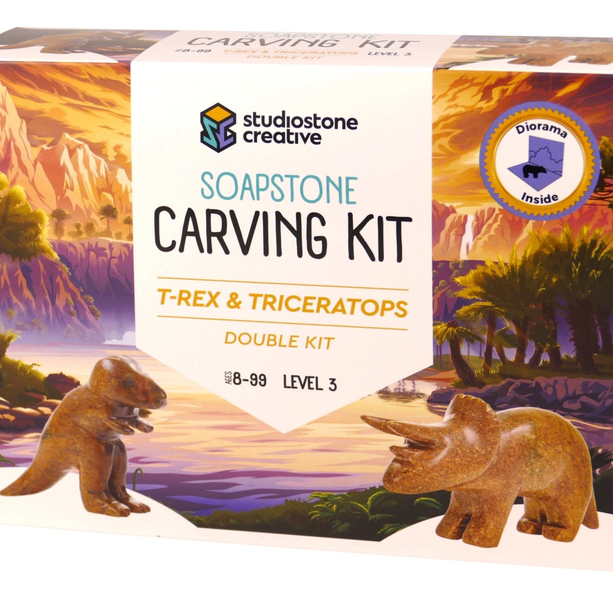 Kit Sculpture T-Rex En Stéatite Pour Enfants Et Adultes – Tout Inclus, Facile à Sculpter En 90 Min, Pierre Naturelle - 2