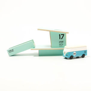 VW T1 Smoky Blue CandyVan with a Beach Tower | ©️ Conscious Craft