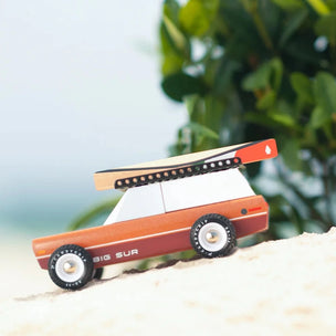 Candylab Canoe Spearhead on the roof of the Big Sur | Conscious Craft