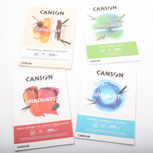 Canson Graduate Mixed Media, Drawing, Watercolour and Oil painting A4 Pads