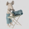 Maileg mouse ironing his shirt