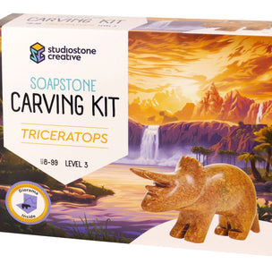 Soapstone Carving Kit  | Triceratops