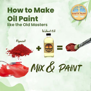 How to make Oil Paint - Earth & Mineral Pigment & Walnut Oil from Natural Earth Paint