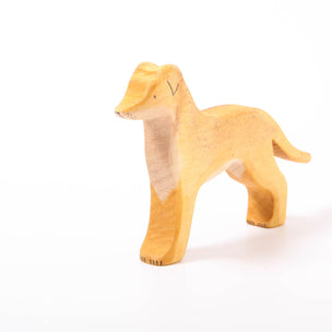 A golden coloured Wooden toy Lurcher from Eric & Albert | © Conscious Craft