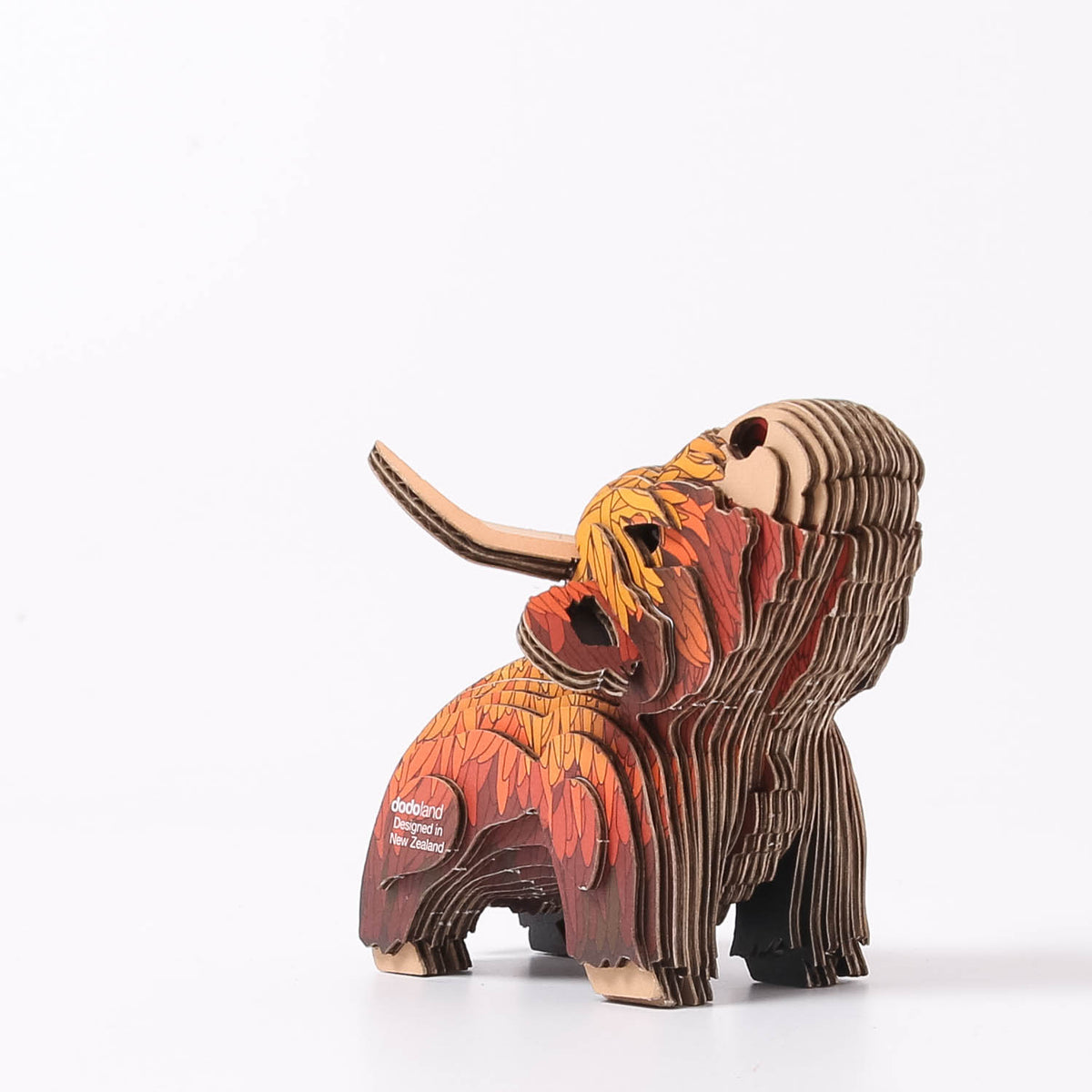 EUGY Vaca Highland - Figura 3D De Cartón Para Montar - Miniatura Coleccionable Ecológica