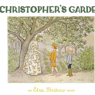 Christopher's Garden by Elsa Beskow | The front cover shows Christopher by the apple tree with Mrs Bramley and September.