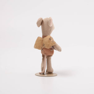 Small mouse plush toy on a white background