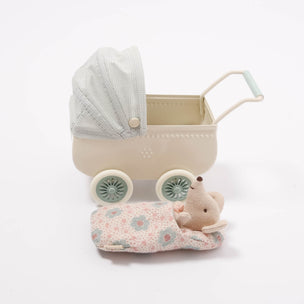 Maileg Pram With Baby Mouse | Mint