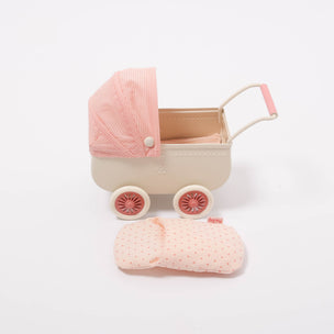 Maileg Pram Mouse | Coral