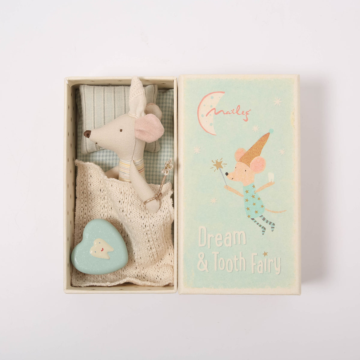 Maileg Tooth Fairy Mouse In Matchbox Blue – Conscious Craft