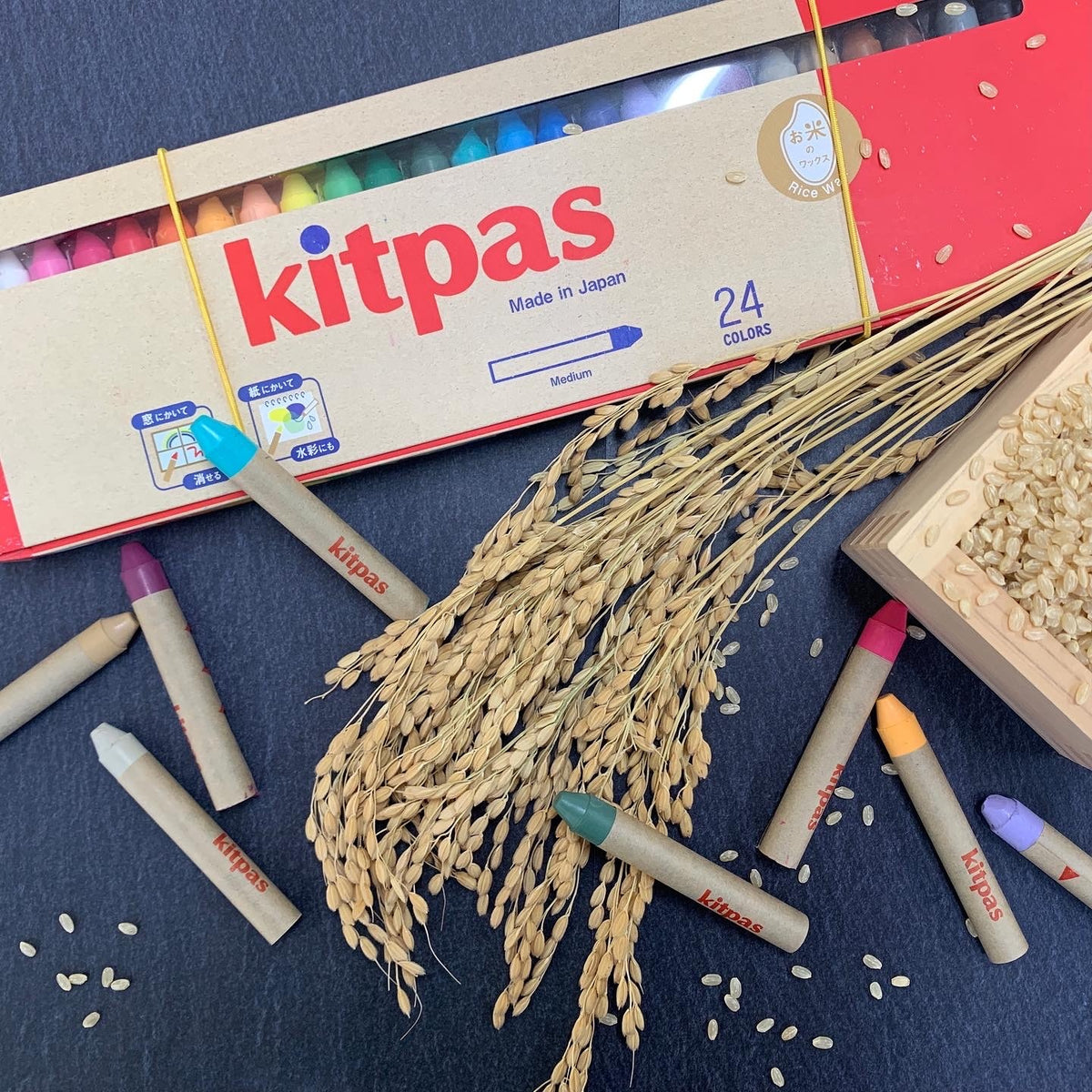 Kitpas Medium Rice Wax Crayons