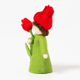 Felt Flower Fairy Red Tulip | ©Conscious Craft