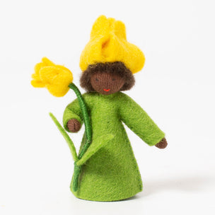 Yellow Tulip Flower Fairy With Flower In Hand | ©Conscious Craft