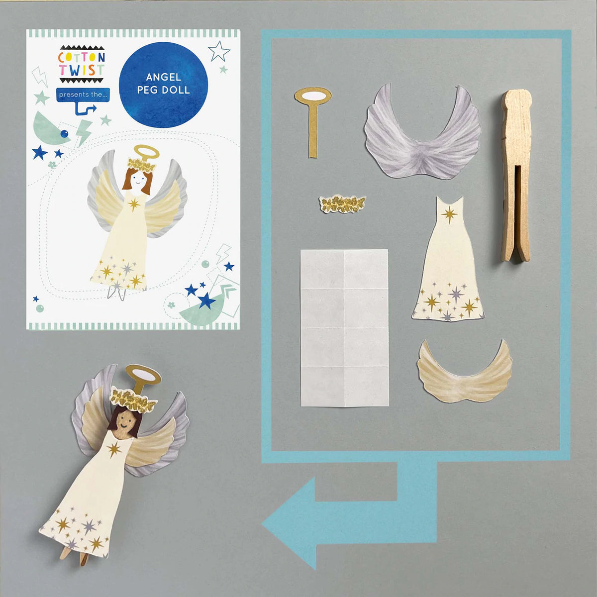 Mini Craft Kit Make Your Own Angel Peg Doll Conscious Craft