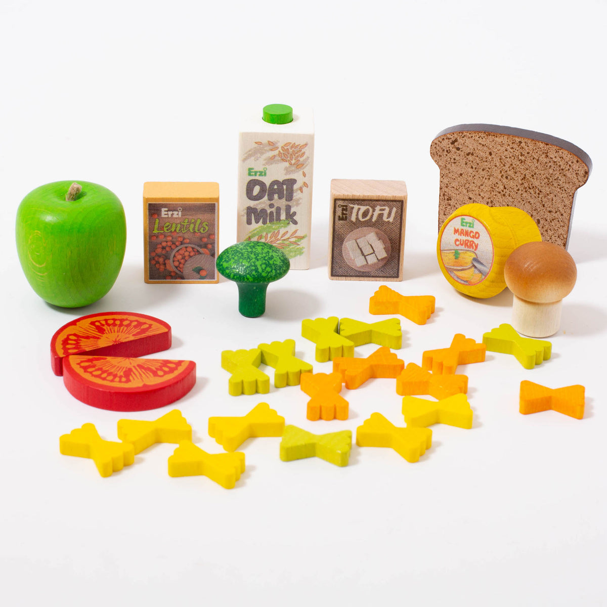 XL Wooden Groceries & Snack Foods in a Crate - Play Foods - Erzi