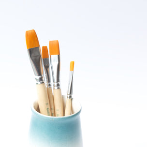 Children's Paint Brushes in 6 sizes | Flat