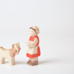 Ostheimer Heidi with Small Goat Standing | Farm Girl | Conscious Craft