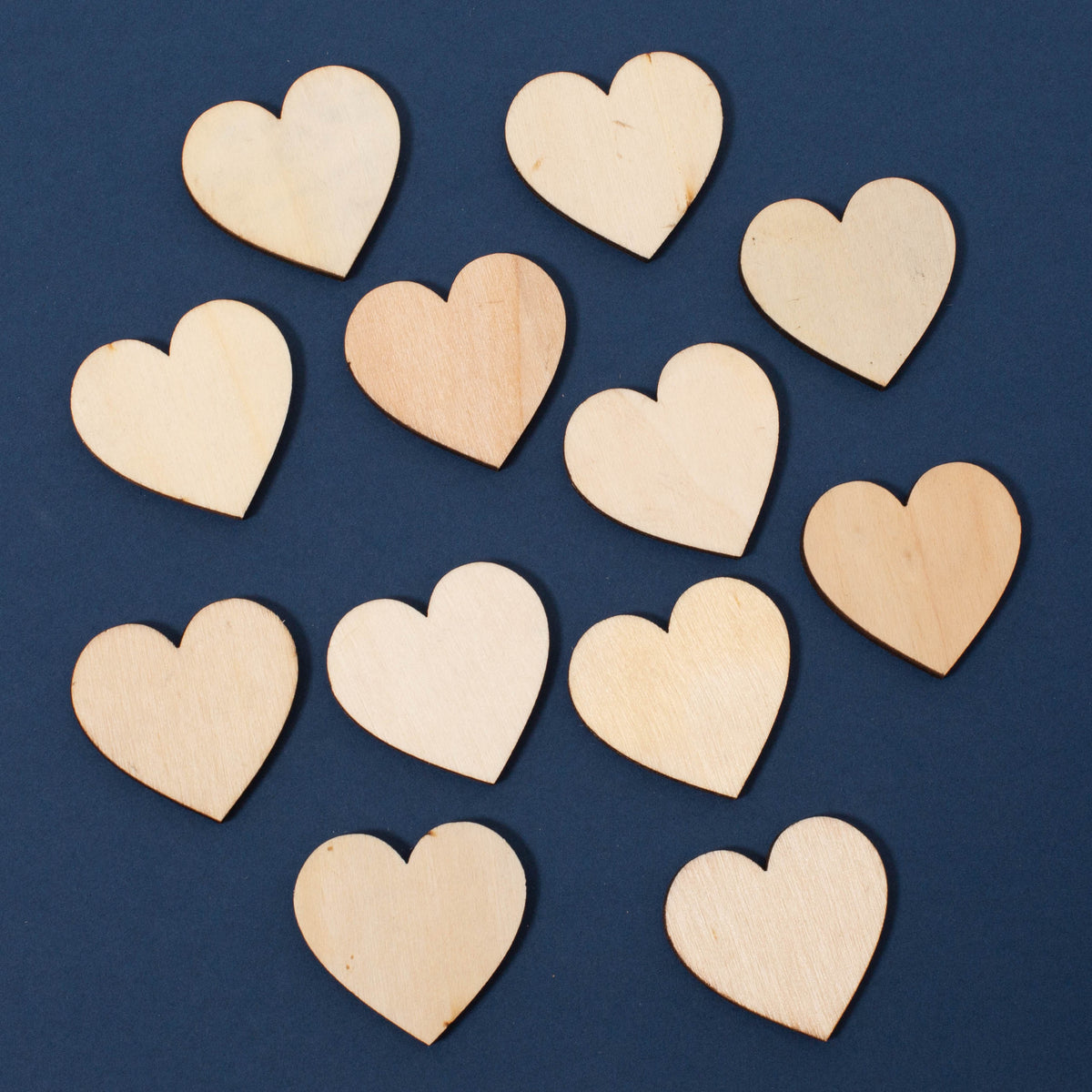 10 Pcs Small Wooden Heart. Hearts Set for DIY Projects. Unfinished