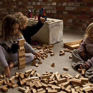 100 Natural Wooden Blocks from Wooden Story