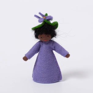 Felt Violet Flower Fairy | Dark Skin | Conscious Craft