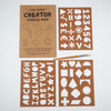 Creative Stencil Pack | Shapes Numbers Alphabet | Conscious Craft