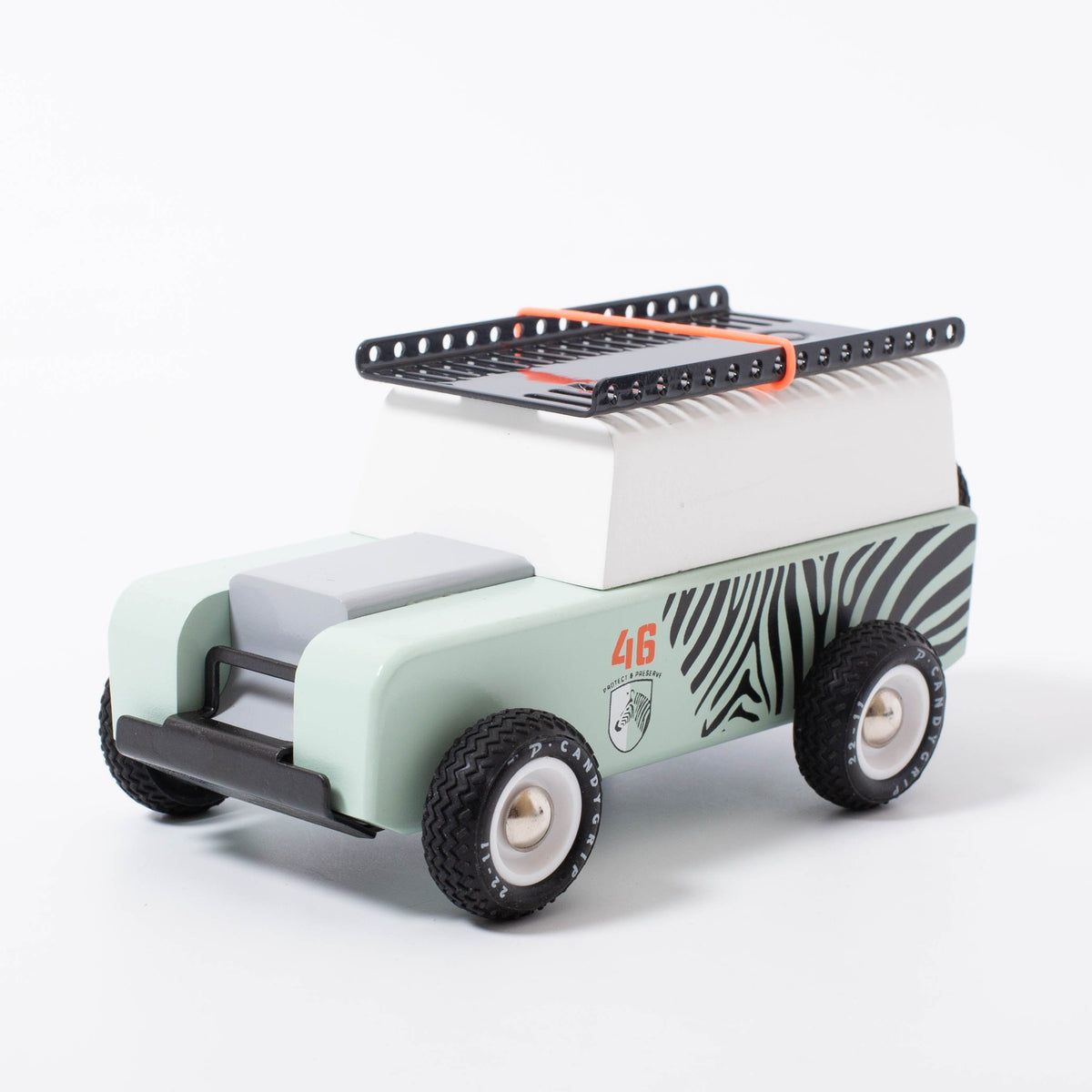 Voiture jouet en bois vintage Sahara Zebra Candylab Toys - Dröm