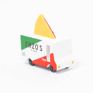 Enzo's red, white and green Candycar Pizza van | © Conscious Craft