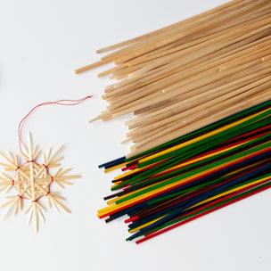 natural & coloured straws to make straw stars | Conscious Craft