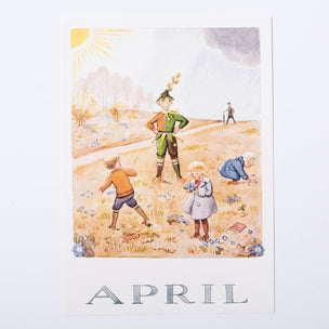 Elsa Beskow Postcard | April | © Conscious Craft