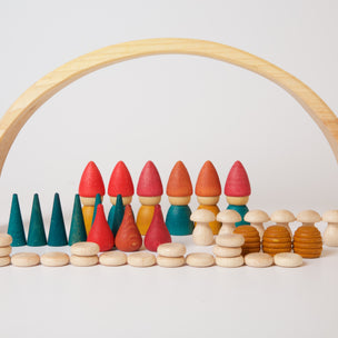 Grapat Nins Tomtes with Piece of Grimm's 12 Piece Tunnel | Conscious Craft ©