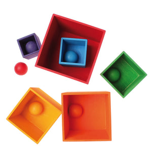 6 Wooden Balls | Rainbow