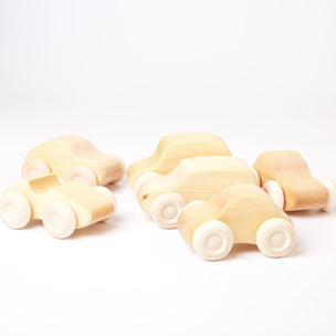Grimm's Set of 6 Natural Cars | Conscious Craft