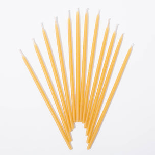 Knot & Bow Tall Natural Beeswax Party Candles | ©Conscious Craft