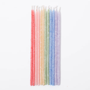 Knot & Bow Tall Rainbow Beeswax Party Candles | Conscious Craft