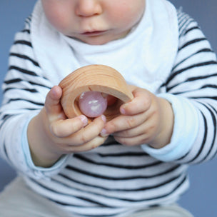 Grimm's Rattle Rose Quartz | Conscious Craft