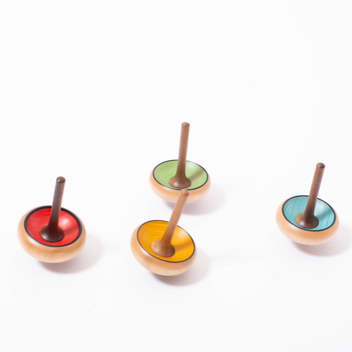 Whirl Brass Spinning Tops Set of 2