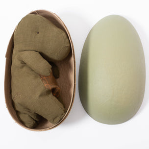 Maileg Gantosaurus in egg | Forest Green | ©Conscious Craft