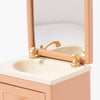 Sink Dresser With Mirror | Powder Pink | ©Conscious Craft