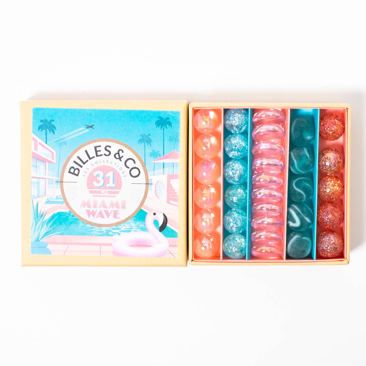 Acheter Marbles Box - Miami Wave - Mini Box - Marble Games - Billes