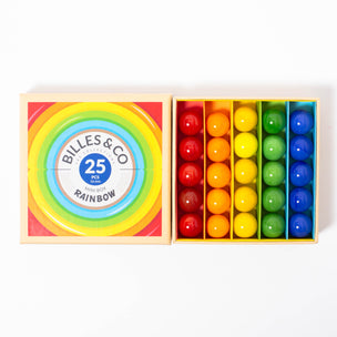 Billes & Co Mini Box Rainbow Marbles | 25 | Conscious Craft