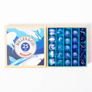 Billes & Co Mini Box Shark Marbles | 25 | Conscious Craft